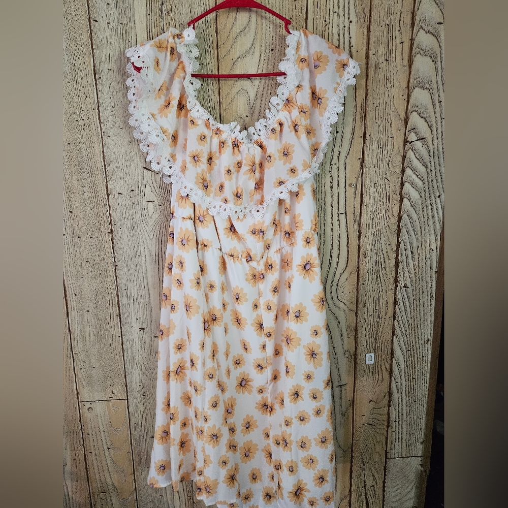 Off shoulder floral dress